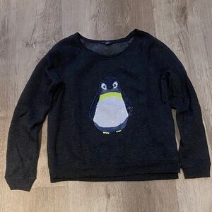 American Eagle Outfitters Navy Penguin Sweatshirt